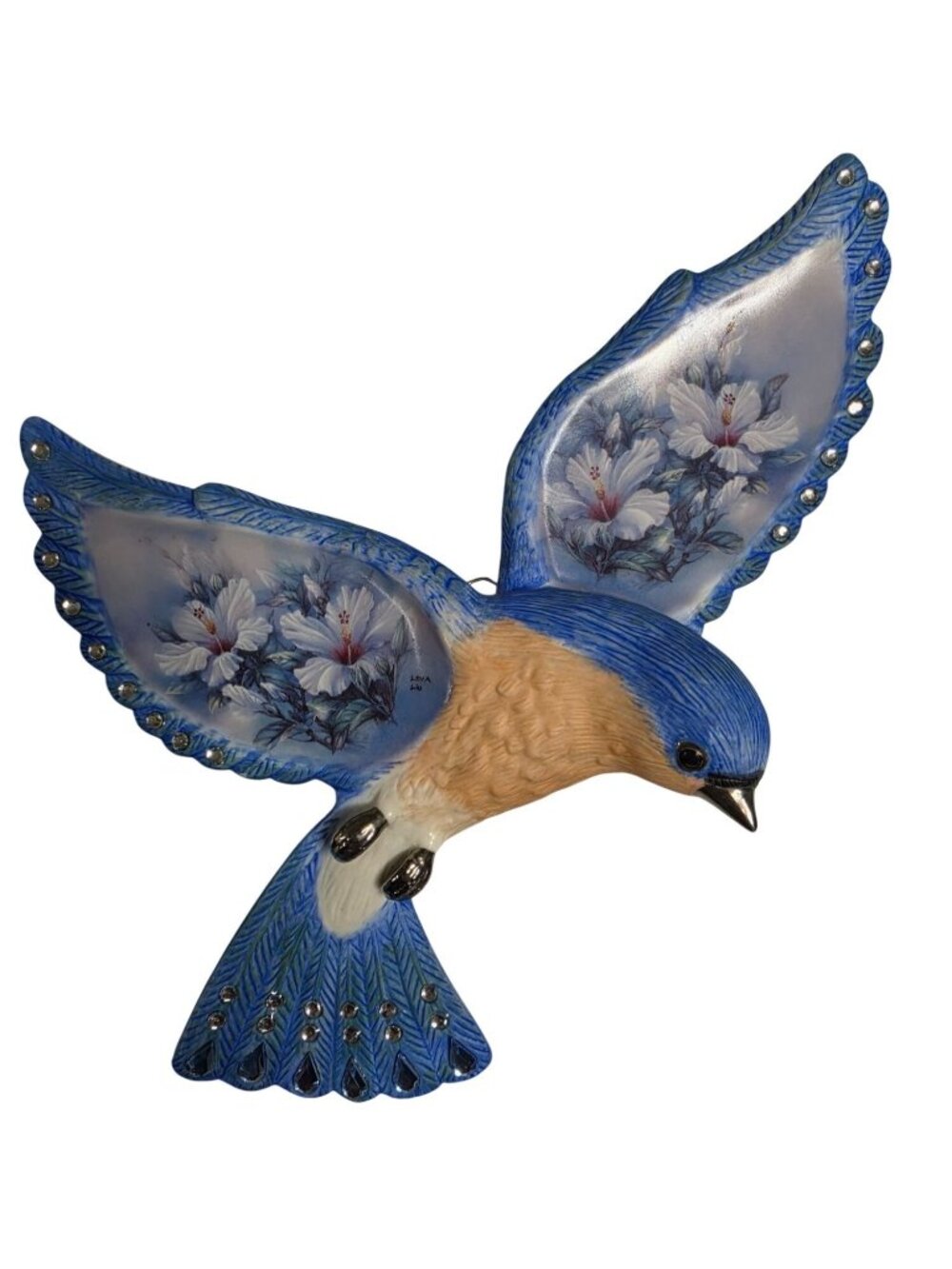 Bradford Exchange Lena Liu Breathtaking in Blue Bird Wall Plaque Bluebird 9"